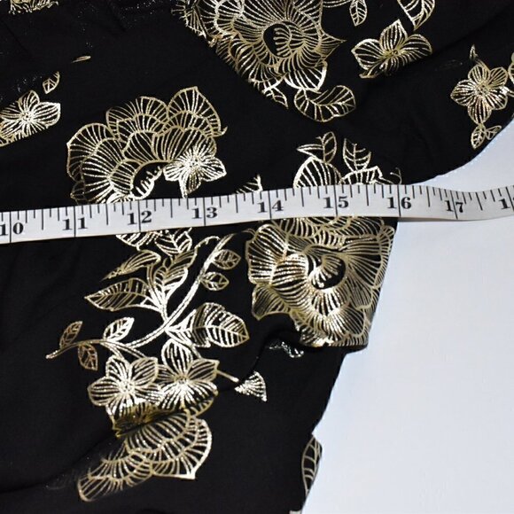 Eclair Sweetheart Neck Faux Wrap Short Sleeve Party Top Blouse Size S - Picture 4 of 8